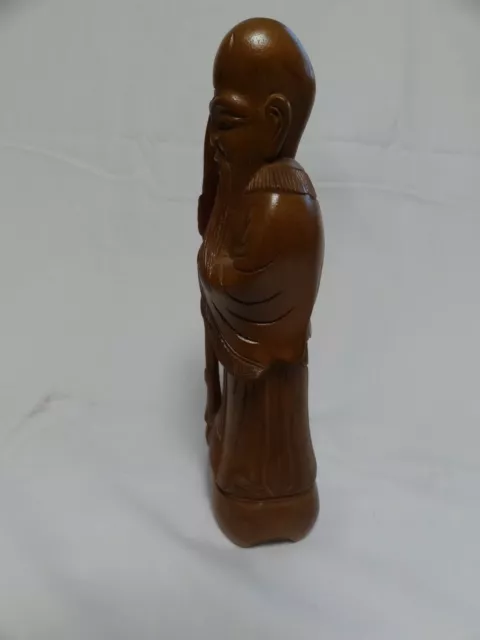 Chinesische Holzfigur Figur Holz Mönch Skulptur Chinese Ming China Schnitzerei 3