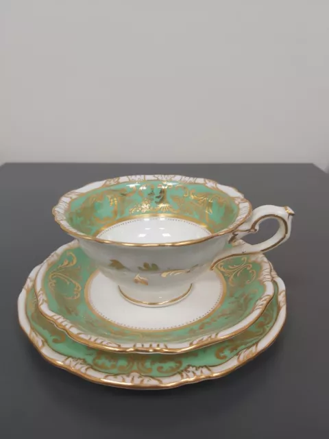 George Jones & Sons Crescent Tea Cup, Saucer And Plate