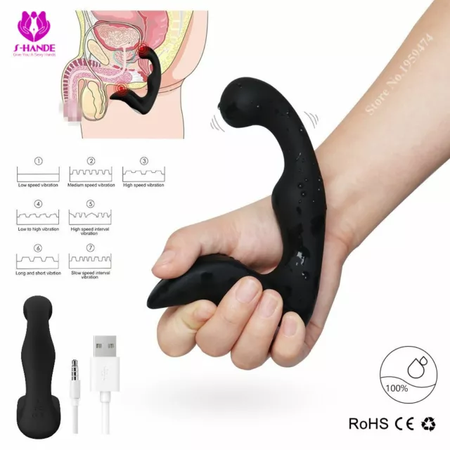 7 Mode Man Plug Silicone medical Anal Tail Vibrators Anal Prostate Massager Gay