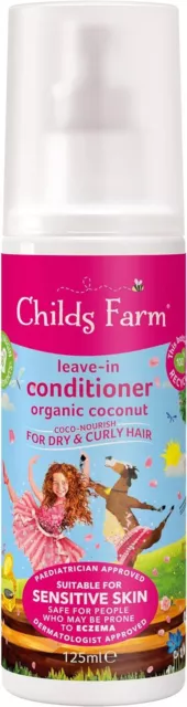 Childs Farm Kids Coco-Nourish Leave in Conditioner 125ml Organic Coconut Curly