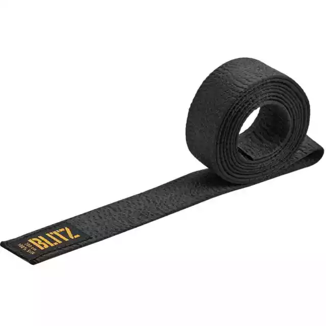 Blitz Deluxe Silk Black Belt - Karate Taekwondo Judo