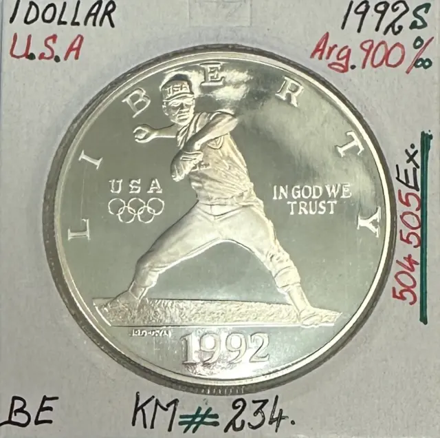 ETATS-UNIS - USA - 1 DOLLAR 1992 S - Pièce de Monnaie en argent // Qualité : BE