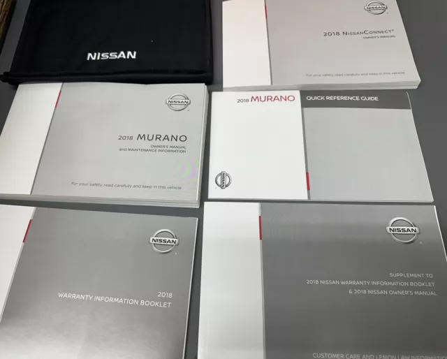 2018 18 NISSAN MURANO OWNERS MANUAL W NAVIGATION CASE Book sV  SL PLATINUM SPORT