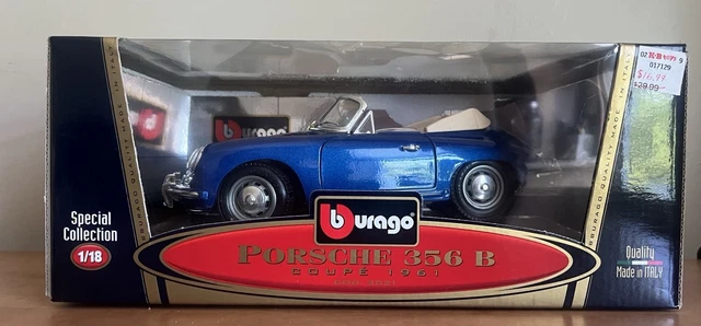 Porsche 356 B cabriolet Bburago 1:18 rouge - Collection
