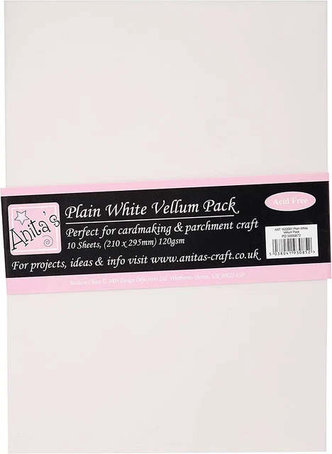 "Pergamino pergamino Anitas, papel, blanco, 4 por 4"