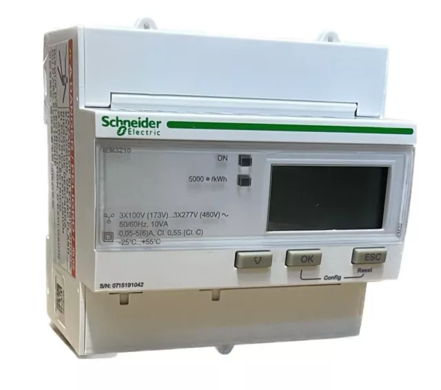 Schneider Acti9 CT A9MEM3210 Three Phase 3P LCD Digital Energy Meter (62)