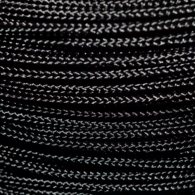 Polypropylene Rope Braided Cord Woven Twine Boating Camping Survival - Black