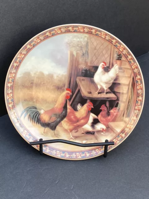 Free Range Chickens Henpecked Collection Porcelain Plate By Baum Bros