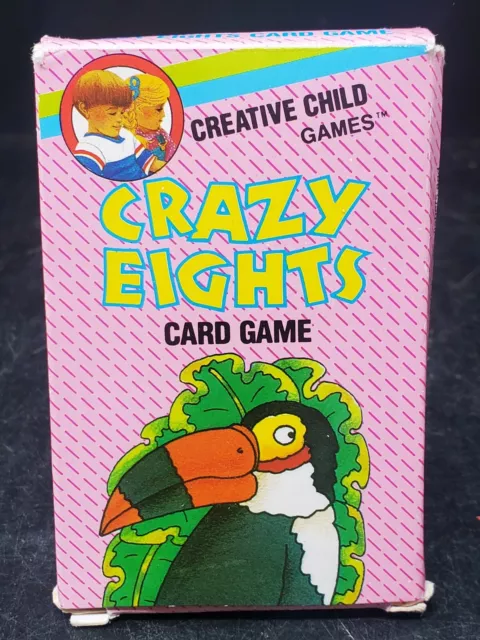Creative Child Card Games Crazy Eights Card Game Animals 1992 Complete! EUC