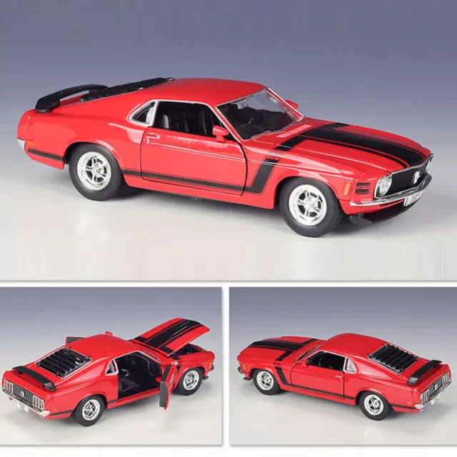 1/24 Ford Mustang BOSS 302 1969 Diecast Model Car Metal Toys Collection Red