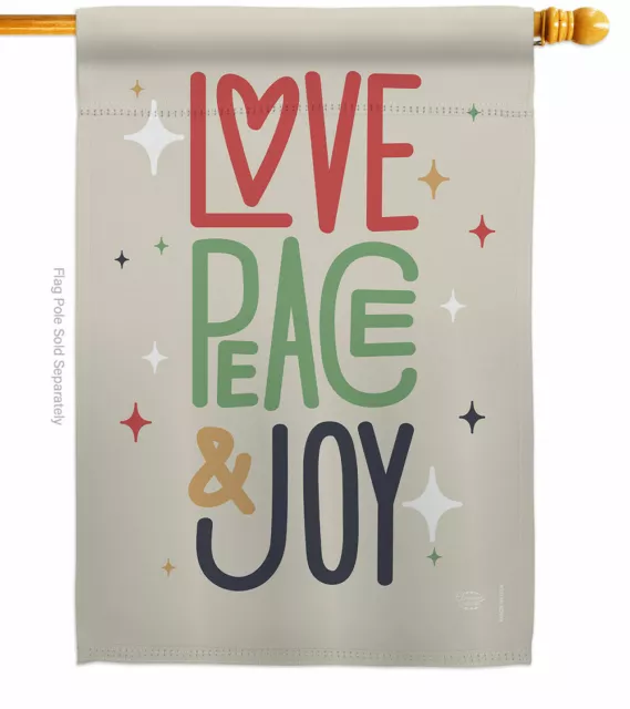 Love Peace & Joy Garden Flag Christmas Winter Decorative Gift Yard House Banner 3