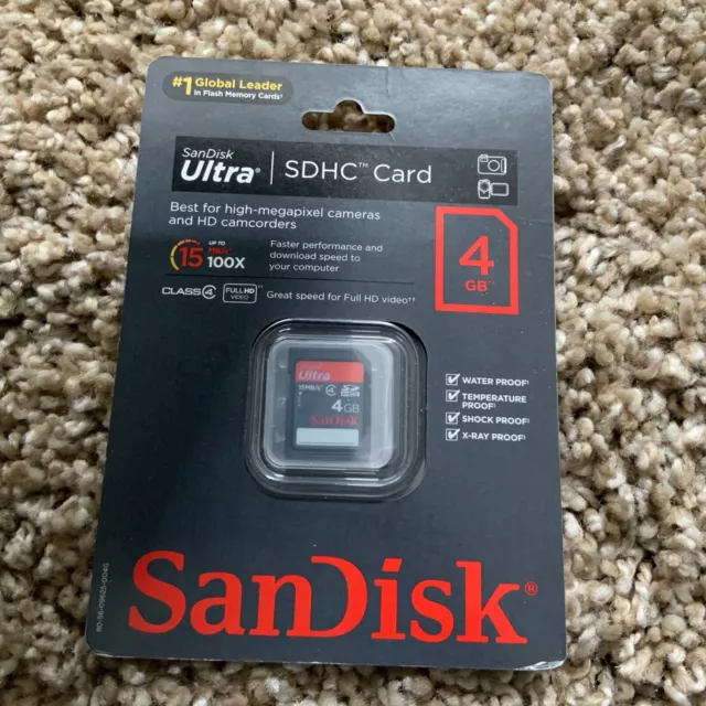 SanDisk Ultra 4 GB Clase 4 - Tarjeta SDHC - SDSDRH-004G-A11
