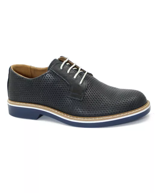 IGI&CO 5608800 notte blu scarpe uomo derby sportive eleganti pelle stampa forata