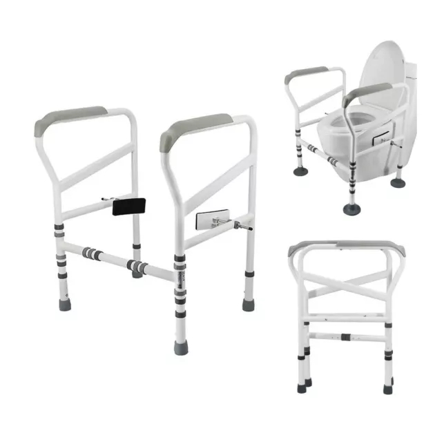 Toilet Support Frame, Mobile Toilet Standing Aid, Adjustable Toilet Frame,...