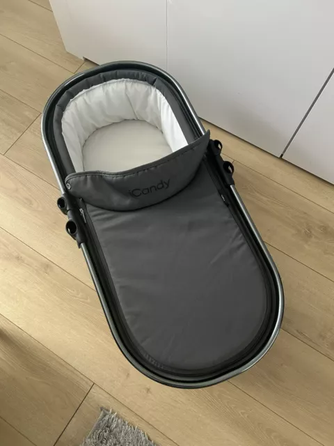 ICandy Peach 3 Carrycot In MOONLIGHT Space gray VGC