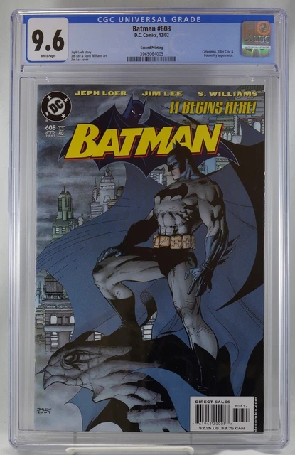 Batman #608 cgc 9.6 Second Printing, DC Comics 2002, Jim Lee