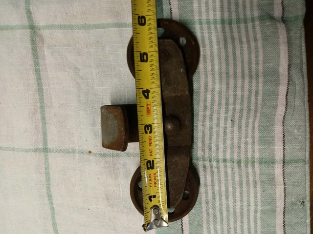 VTG Barn Door Trolley/Rail 2 Wheel Metal Hardware Primitive Rustic 6" L 6