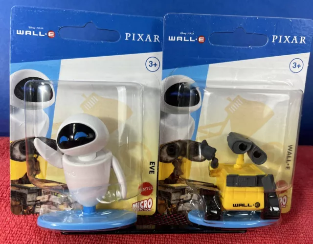 🔥 New Wall-E And Eve 2" Figures/ cake toppers set Mattel Disney Pixar