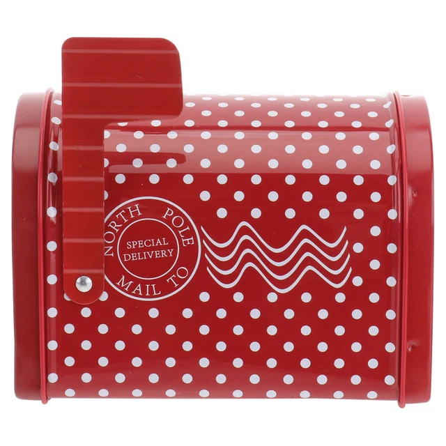 Regalo biscotti in latta regali bambini caramelle barattoli di latta scatola per trattamenti in metallo rosso