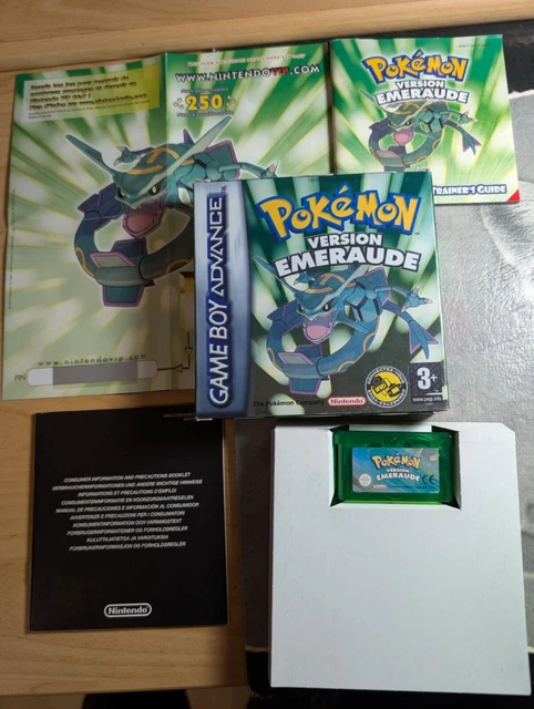 Pokémon Emerald Version Gameboy Advance Complet PAL UKV Game Boy GB GBA Emeraude