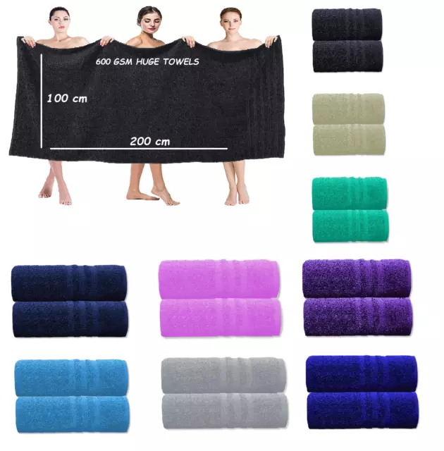 Extra Large Super Jumbo Bath Sheets 100% Cotton Super Soft Luxury Towel 600 GSM