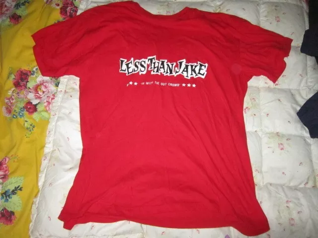 Camiseta Ska Less Than Jake Punk, In With The Out Crowd, Estrellas Y Rayas, Ee. Uu. Grande