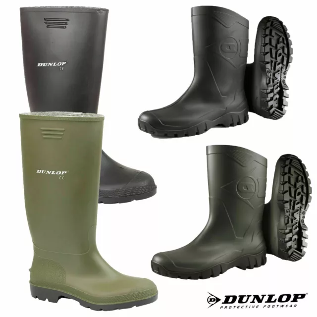 Mens Ladies Dunlop Wellies Waterproof Rain Festival Wellington Boots Sizes UK