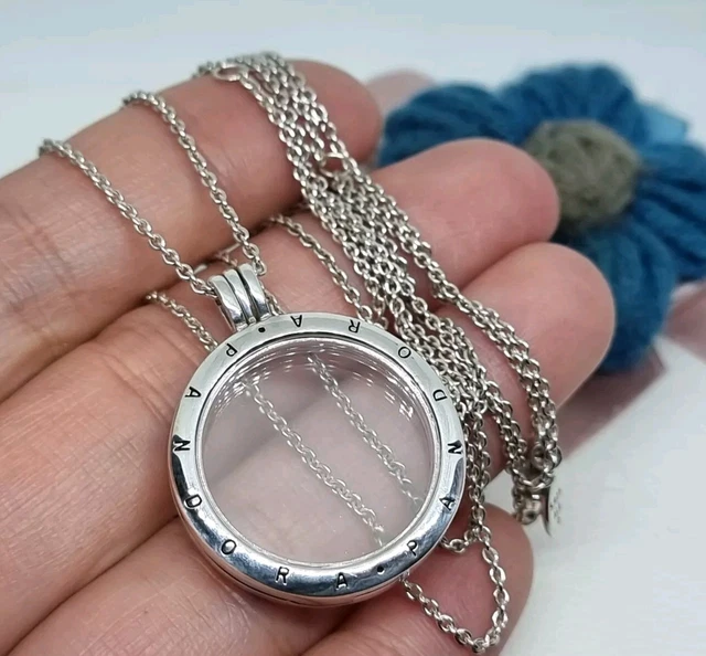 GENUINE PANDORA LARGE Floating Locket Necklace 75cm S925 ALE Boxed 100.00 PicClick UK