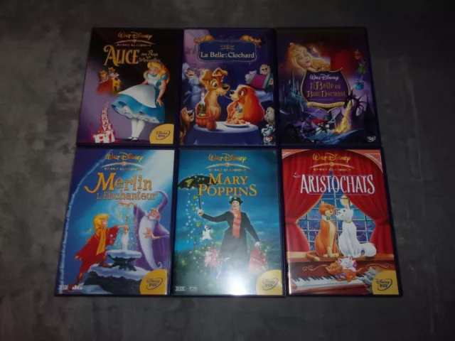 SUPER LOT de 6 DVD DISNEY numéro 2 (voir photos - titres dans l'annonce)