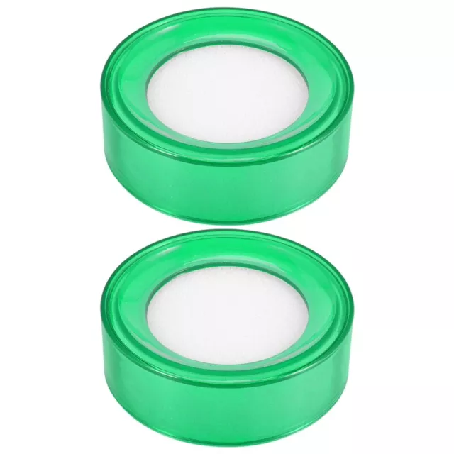 Green Plastic 7cm Dia Sponge Finger Wet Money Cashier 2 Pcs I8L82251