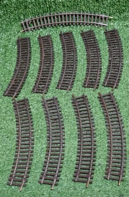 10 Hornby Dublo OO Gauge 2-Rail RH Curve Track Pieces Layout