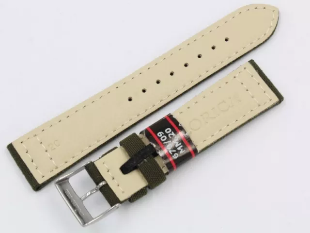 NEW Cinturino Cordura e Lorica Verdone Ansa 20mm Elegante Waterproof Strap Band 3