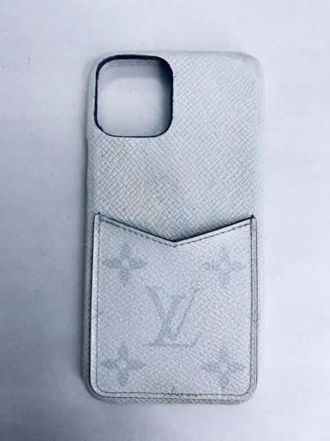 Louis Vuitton Bumper Case White Gray Leather Monogram Canvas iPhone 11 Pro Italy