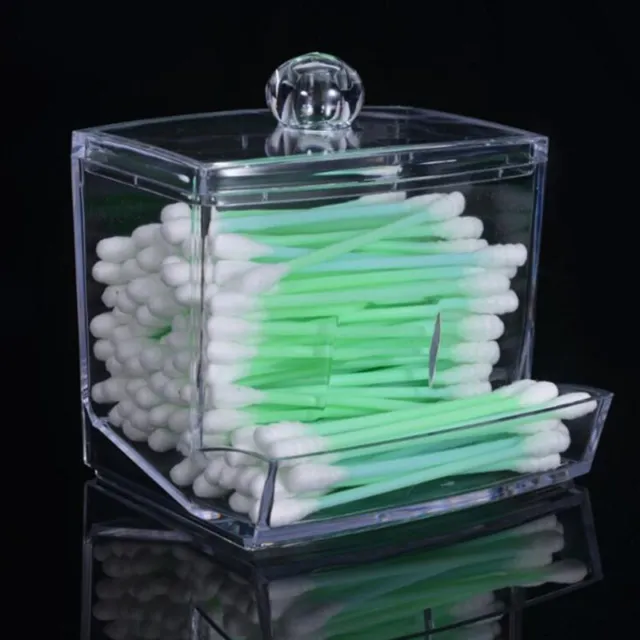 Hot Clear Acrylic Cotton Swab Storage Holder Box Cosmetic Makeup Organizer n-wf 5