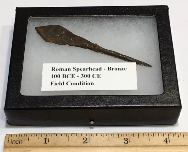 Ancient Roman Bronze Spearhead 2000 Years Old! Field Condition! Stocking Stuffer