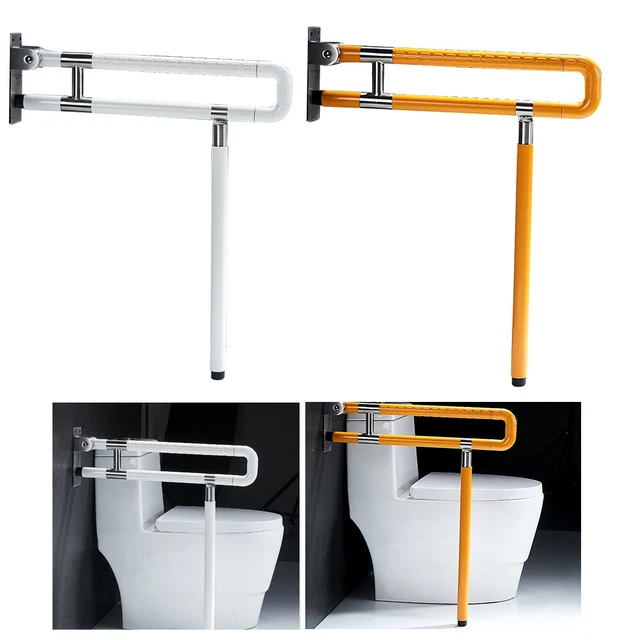 Toilet Grab Bar, Folding Drop Down Bathroom Aid, Assist Rail, Disability Support