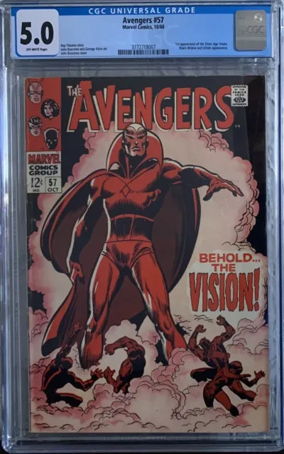 Avengers #57 Cgc 5.0 Vg/Fn 1968 1St Appearance Of Vision Marvel Comics