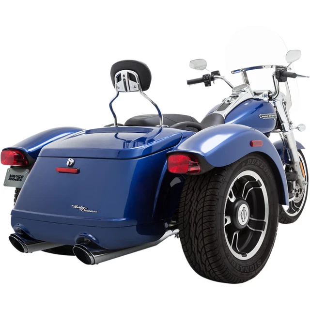 Vance & Hines - 16798 - Twin Slash 4" Round Slip-On Exhaust Mufflers (Chrome)