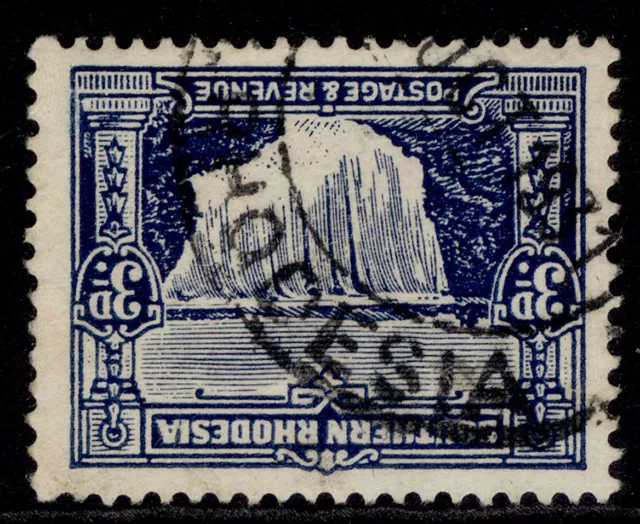 SOUTHERN RHODESIA GV SG18, 3d deep ultramarine, FINE USED. Cat £15.