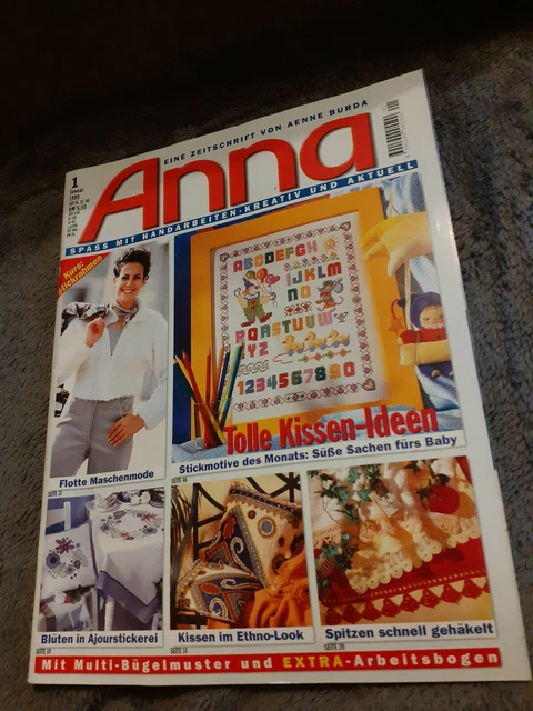Anna - Spass mit Handarbeiten - Burda - 1/1999 - Sticken, Stricken, Sticken ..