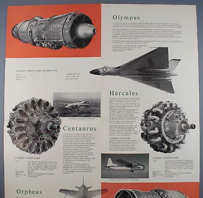 Bristol Engines Vintage Manufacturers Sales Brochure Centaurus Orpheus Olympus