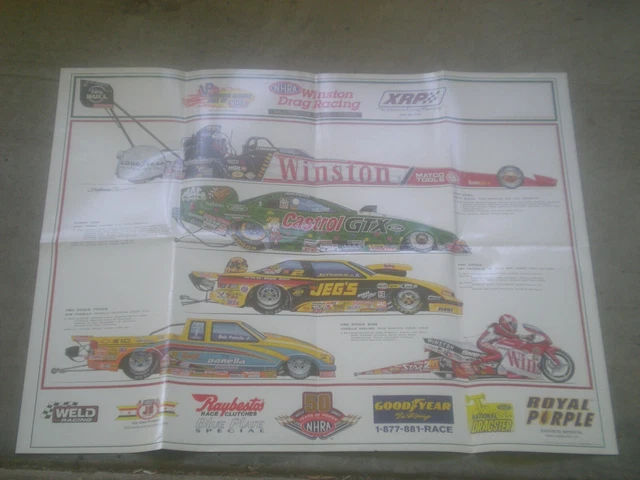 Nhra Winston Drag Racing Saluting 2000 Champions Poster Cpc-197 Nhra Winston Drag Racing Saluting 2000 Champions Poster Cpc-197