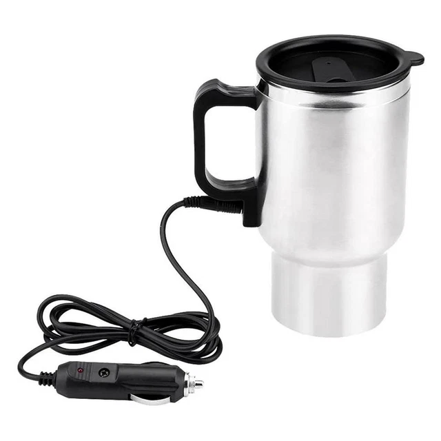 Travel Coffee Heated Mug 450Ml Car Based Heating Steel Kettle Cup new L9M1 F0V0 9