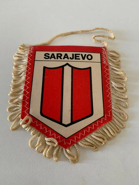 Sarajevo fanion vintage blason banderin pennant drapeau pays football wimpel