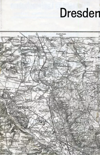 Meißen Böhla Weinböhla Naundorf 1924 orig Teilkarte Scharfenberg Naunhof Kmehlen