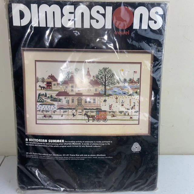 Kit De Broderie Crewel Dimensions Calèche Victorienne 1993, NOS Jamais Ouvert, 16x12, USA