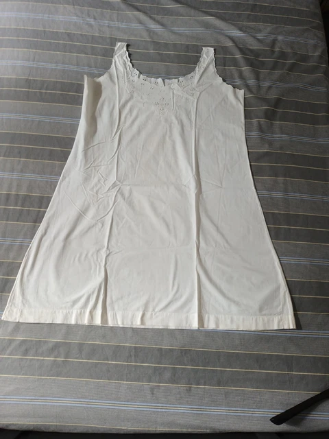 Chemise De Nuit Femme Gloria Baroni - 100% Coton - Taille FR 40 (38 EUR) - Violet - Manches Courtes - Neuf Avec Étiquettes