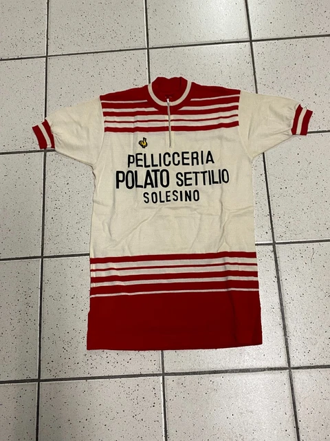 Maillot Cyclisme Vintage Eroica - VITTORE GIANNI 100% Laine Années 70, Taille M