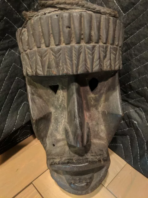 Dan Guerre Mask from We-Kran People — Authentic Handcarved Wood African Art