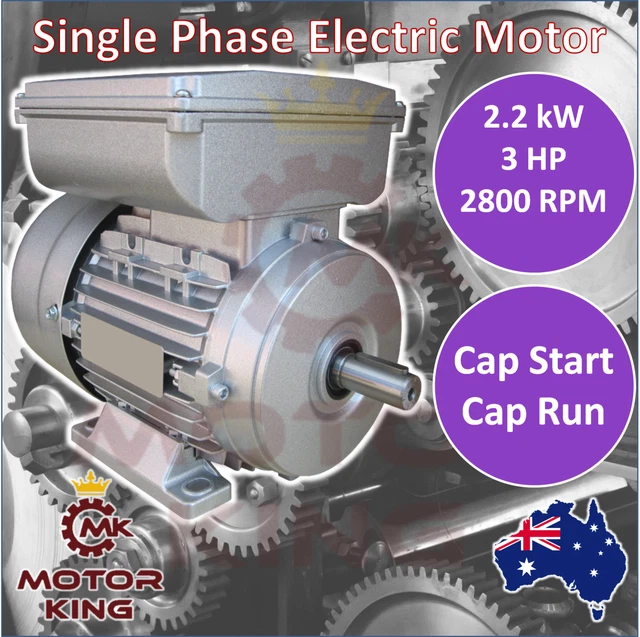 Guanglu Motor 2.2kW 3HP Single Phase Compressor Motor – 240V, 2800rpm, 24mm Shaft